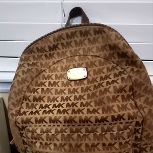 Michael Kors Signature Logo Tan Backpack